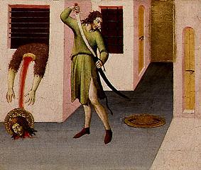 The decapitation of Johannes ' of the Täufers. a Sano di Pietro