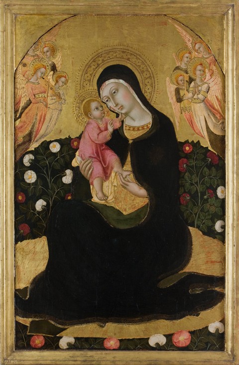 The Virgin and Child with Angels (Madonna of Humility) a Sano di Pietro