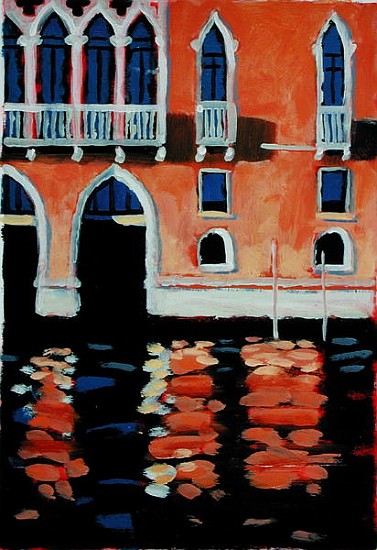 Palazzo, Venice (oil on card)  a Sara  Hayward