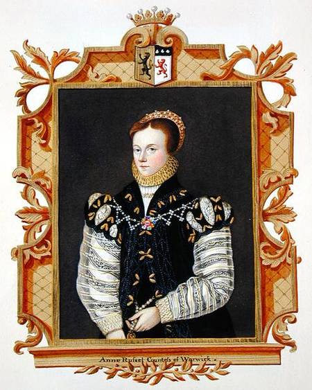Portrait of Anne Russell (d.1604) Countess of Warwick from 'Memoirs of the Court of Queen Elizabeth' a Sarah Countess of Essex