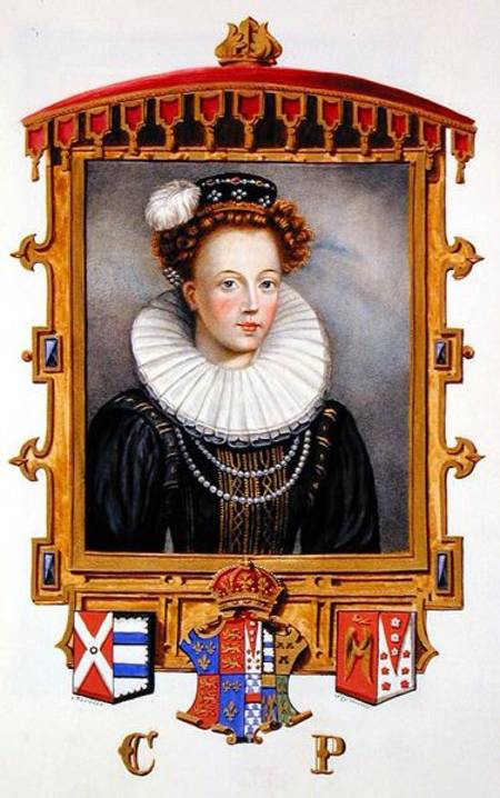 Portrait of Catherine Parr (1512-1548) Sixth Wife of Henry VIII as a Young Widow from 'Memoirs of th a Sarah Countess of Essex