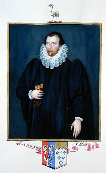 Portrait of Edward Coke (1552-1634) from 'Memoirs of the Court of Queen Elizabeth' a Sarah Countess of Essex
