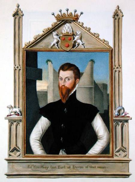 Portrait of Edward Courtenay (c.1526-56) Last Earl of Devonshire from 'Memoirs of the Court of Queen a Sarah Countess of Essex