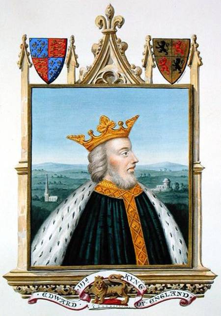 Portrait of Edward III (1312-77) King of England from 1327 from 'Memoirs of the Court of Queen Eliza a Sarah Countess of Essex