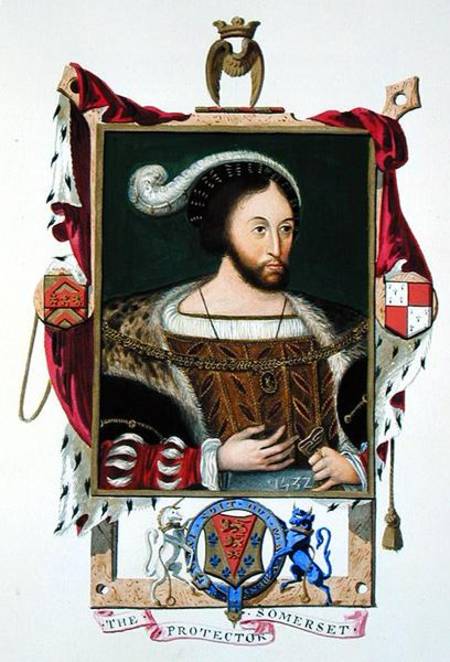 Portrait of Edward Seymour (c.1506-52) Lord Protector of Edward VI and Duke of Somerset from 'Memoir a Sarah Countess of Essex