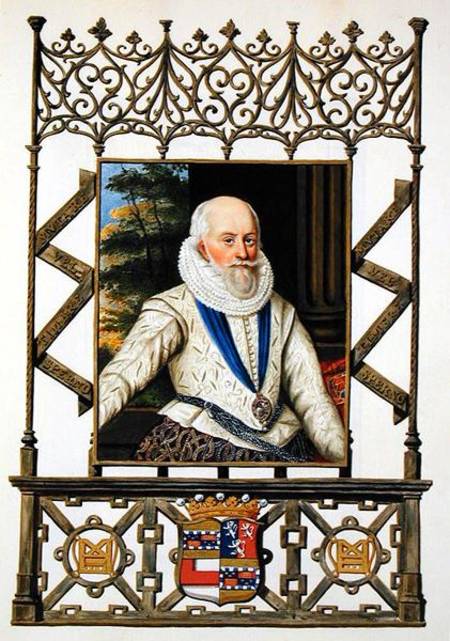 Portrait of Edward Somerset (1553-1628) 4th Earl of Worcester from 'Memoirs of the Court of Queen El a Sarah Countess of Essex