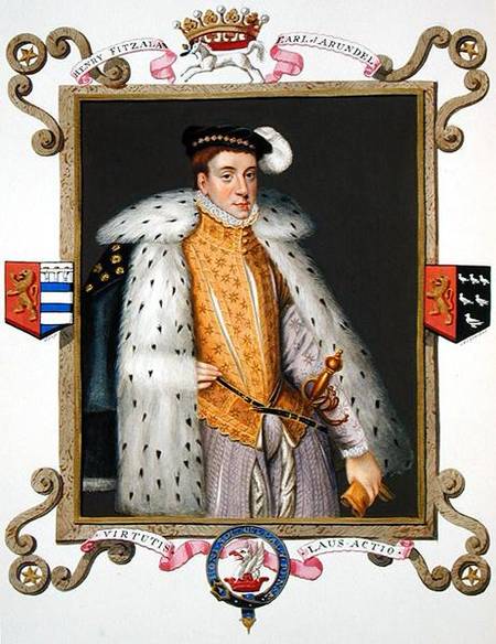Portrait of Henry Fitzalan (c.1511-80) 12th Earl of Arundel from 'Memoirs of the Court of Queen Eliz a Sarah Countess of Essex