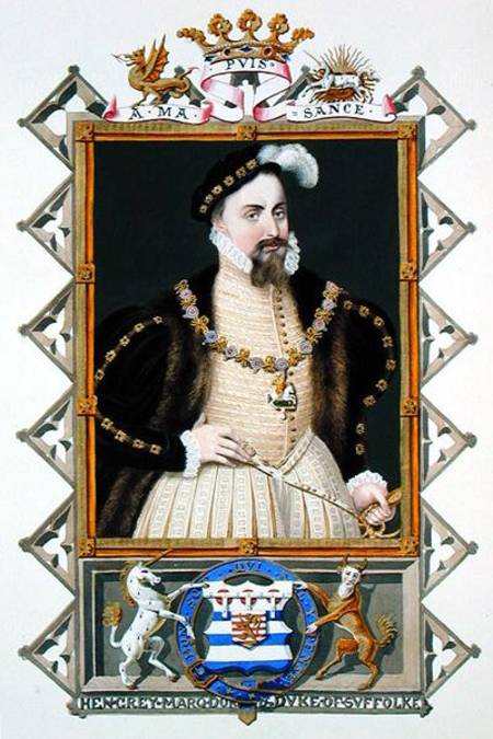 Portrait of Henry Grey (d.1554) Duke of Suffolk from 'Memoirs of the Court of Queen Elizabeth' a Sarah Countess of Essex