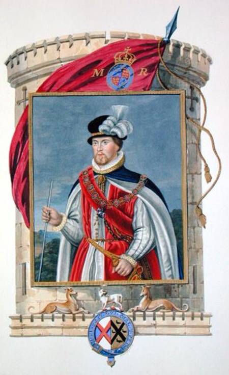 Portrait of John Dudley (1502?-53) Duke of Northumberland from 'Memoirs of the Court of Queen Elizab a Sarah Countess of Essex