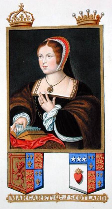 Portrait of Margaret Tudor (1489-1541) Queen of Scotland from 'Memoirs of the Court of Queen Elizabe a Sarah Countess of Essex