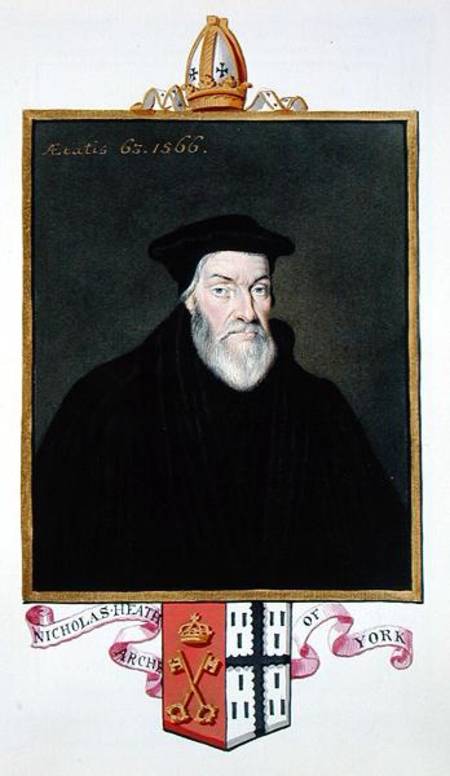 Portrait of Nicholas Heath (c.1501-78) Archbishop of York from 'Memoirs of the Court of Queen Elizab a Sarah Countess of Essex