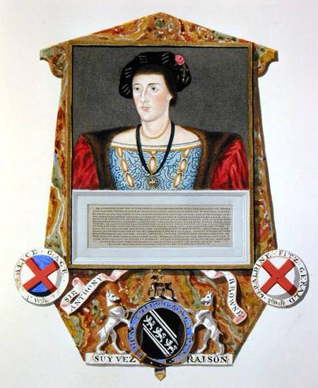 Portrait of Sir Anthony Browne (1500-48) from 'Memoirs of the Court of Queen Elizabeth' a Sarah Countess of Essex