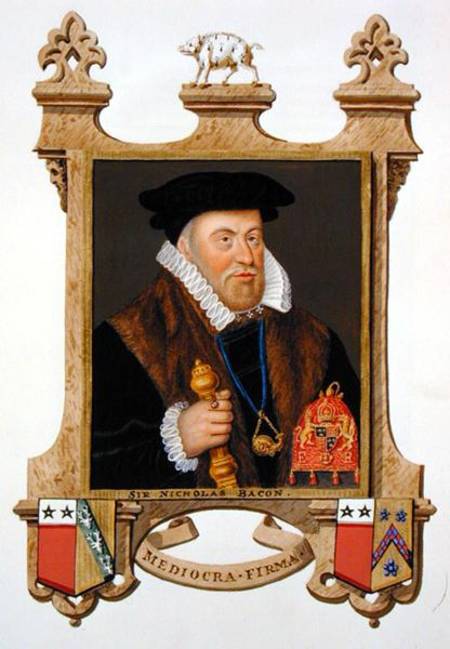 Portrait of Sir Nicholas Bacon (1509-79) from 'Memoirs of the Court of Queen Elizabeth' a Sarah Countess of Essex