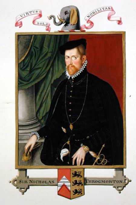 Portrait of Sir Nicholas Throckmorton (1515-71) from 'Memoirs of the Court of Queen Elizabeth' a Sarah Countess of Essex