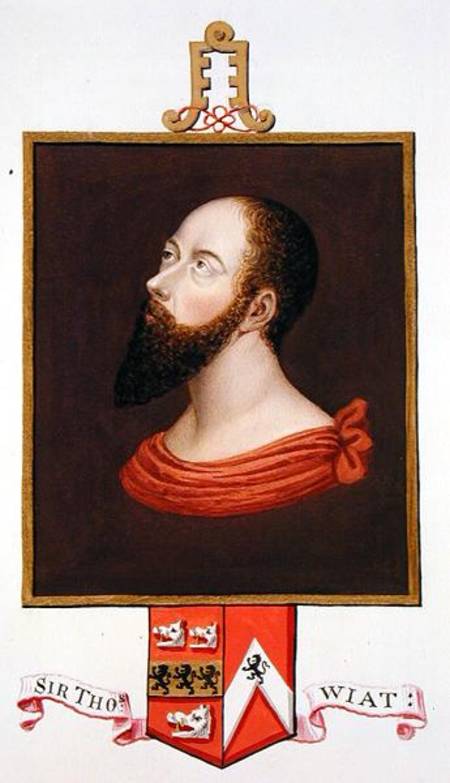 Portrait of Sir Thomas Wyatt the Elder (c.1503-d.1542) from 'Memoirs of the Court of Queen Elizabeth a Sarah Countess of Essex