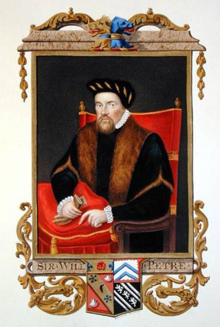 Portrait of Sir William Petre (c.1505-72) from 'Memoirs of the Court of Queen Elizabeth' after the p a Sarah Countess of Essex