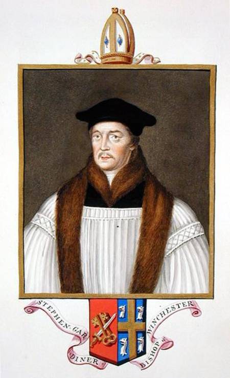Portrait of Stephen Gardiner (c.1483-1555) Bishop of Winchester from 'Memoirs of the Court of Queen a Sarah Countess of Essex