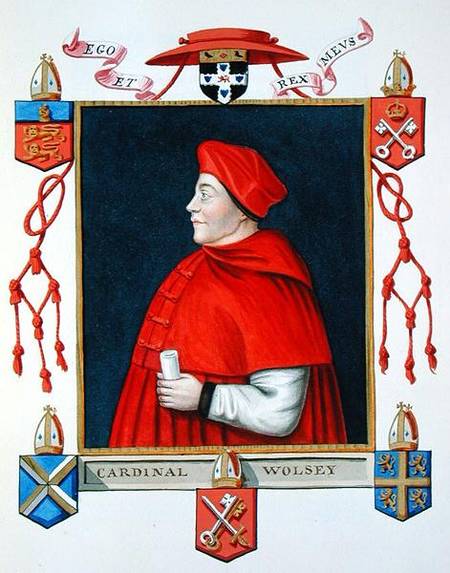 Portrait of Thomas Wolsey (c.1475-1530) Cardinal and Statesman from 'Memoirs of the Court of Queen E a Sarah Countess of Essex