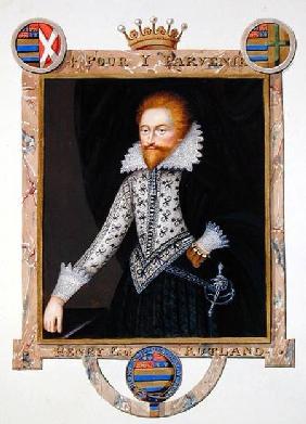 Portrait of Henry Manners (d.1563) 2nd Earl of Rutland from 'Memoirs of the Court of Queen Elizabeth