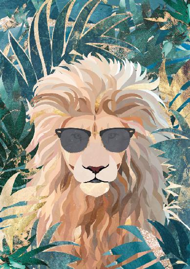 Cool Tropical Lion in Sunglasses