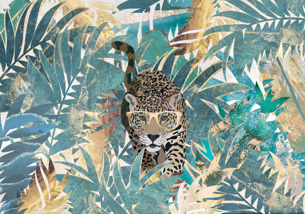 Jaguar Jungle Landscape Mural a Sarah Manovski