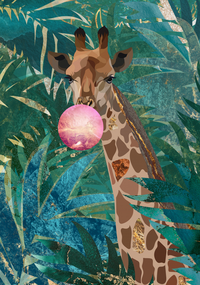 Bubblegum giraffe in the jungle a Sarah Manovski