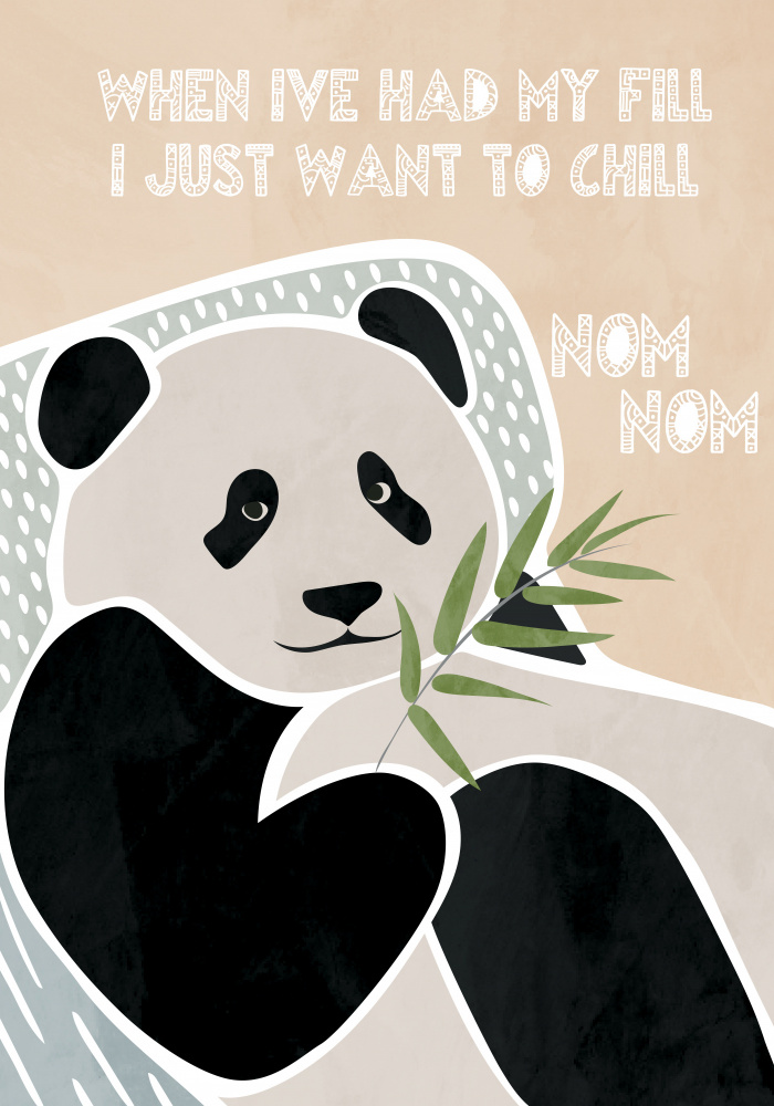 Childrens panda typography a Sarah Manovski