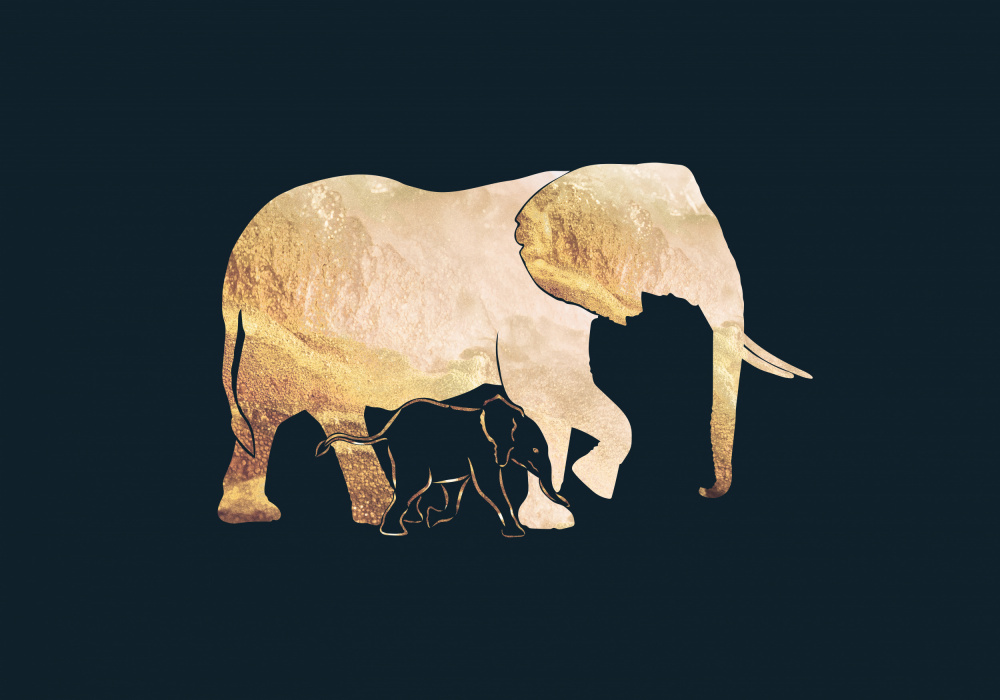 Black gold elephants 2 a Sarah Manovski