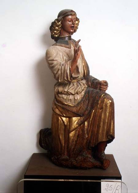 Figure of the angel Gabriel from an Annunciation, Italian a School of Abruzzi