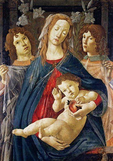 Virgin of the Pomegranate a (school of) Sandro Botticelli