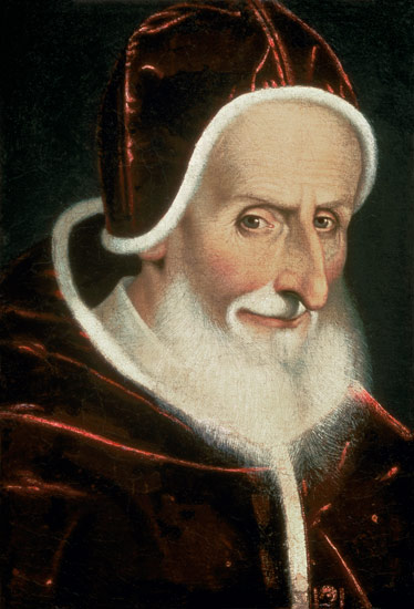 Portrait of Pope Pius V (Michele Ghislieri) (1504-72) 1576-80 (panel) a Scipione Pulzone