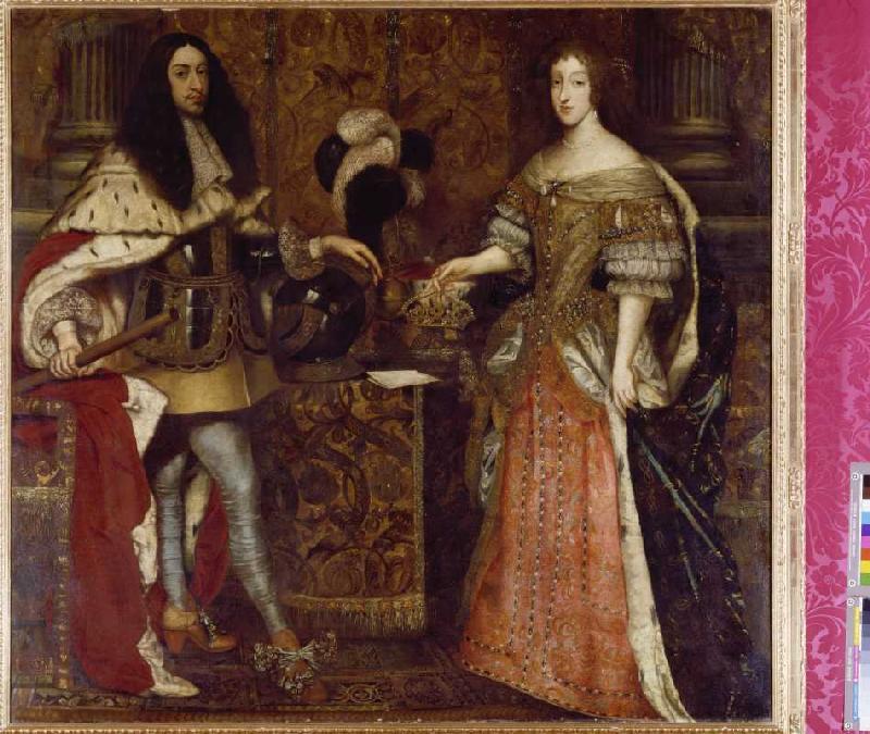 Double portrait of the Elector pair of Ferdinand Maria Und Henriette Adelaide a Sebastiano Bombelli