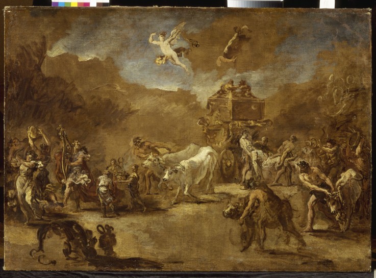 King David bearing the Ark of the Covenant into Jerusalem a Sebastiano Ricci
