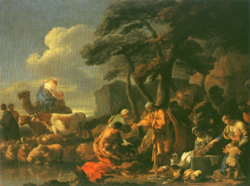 Jacob buries the idol pictures under the oak of Sichem a Sébastien Bourdon