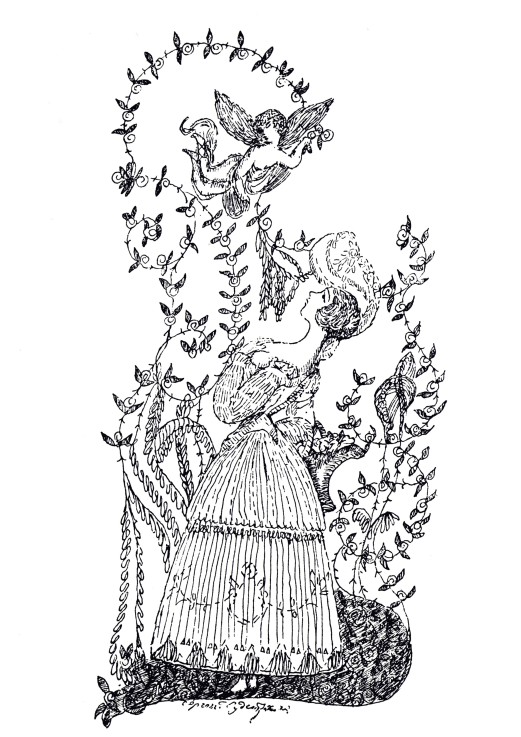 Illustration to essay "The Blue Rose" by S. Makovsky a Sergei Jurijewitsch Sudeikin