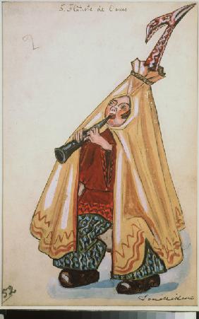 Costume design for the ballet Petrushka by I. Stravinsky