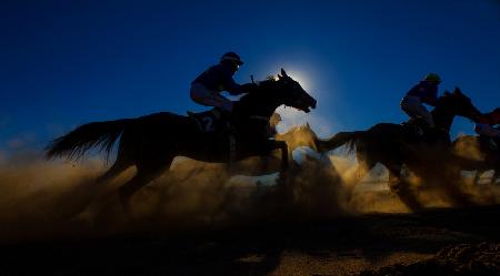 Horse Racing Through The Dust