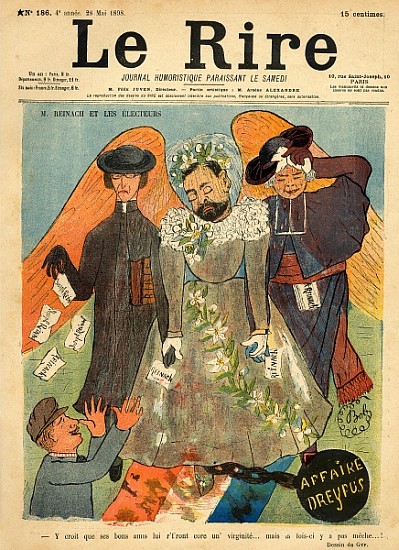 Caricature of Joseph Reinach, from the front cover of ''Le Rire'', 28th May 1898 a Sibylle-Gabrielle de Riquetti de (Gyp) Mirabeau