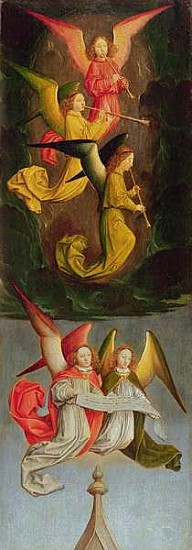 A Choir of Angels, 1459 (oil on oak) a Simon Marmion