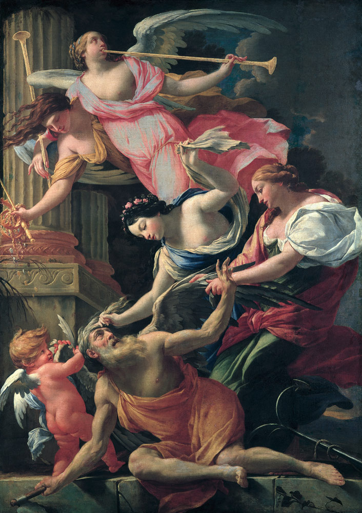 Vouet / Cupid & Venus beat Saturn c.1645 a Simon Vouet
