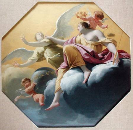Justice, from a series of the Four Cardinal Virtues on the ceiling of the Queen's bedroom at Saint-G a Simon Vouet