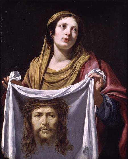 St. Veronica Holding the Holy Shroud a Simon Vouet