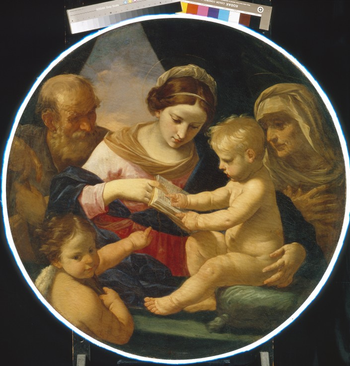 The Holy Family with John the Baptist and Saint Elizabeth a Simone Cantarini