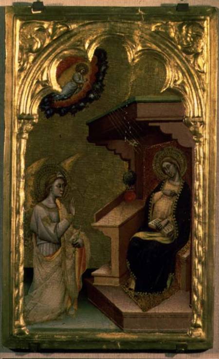 The Annunciation (tempera & gold on panel) a Simone de Crocefissi