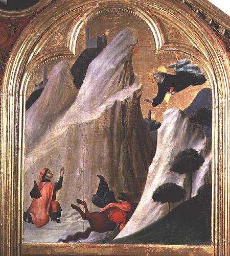 Agostino Saving a Man who Fell from his Horse, from the Altar of the Blessed Agostino Novello a Simone Martini