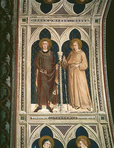 Die Heiligen Ludwig IX. und Ludwig von Toulouse a Simone Martini