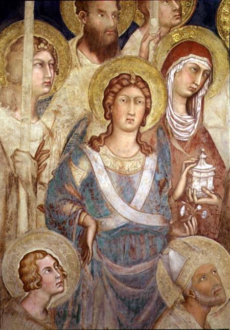 Maesta, detail of St. Michael a Simone Martini