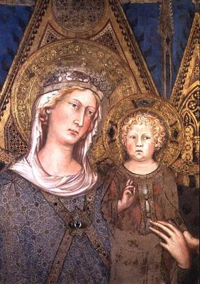 Maesta: Madonna and Child, 1315 (fresco) (detail of 51591) (see 105666 for close up) a Simone Martini