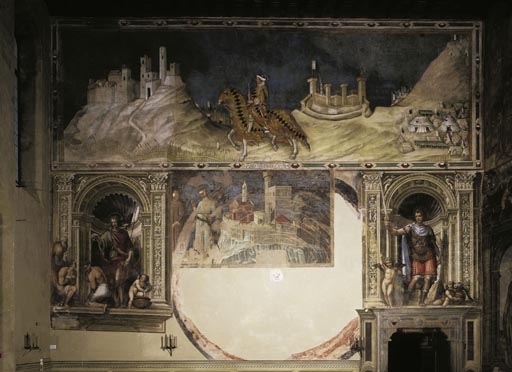 Reiterbildnis des sienesischen Heerfuehrers Guido Riccio da Fogliano a Simone Martini