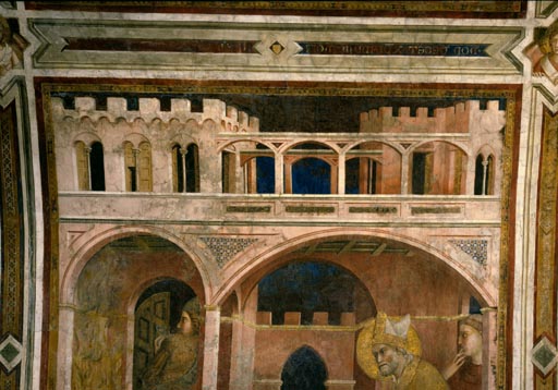 Simone Martini, Feuerwunder, Detail a Simone Martini